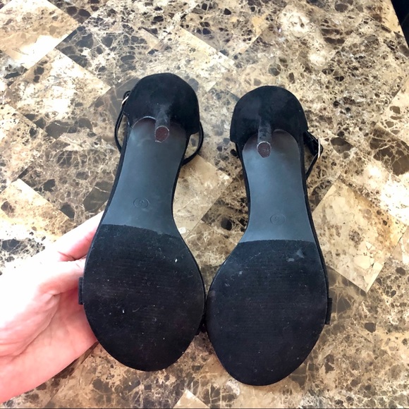 NEW Lulu’s Black Ankle Strap Heels Size 8 - Picture 2 of 3